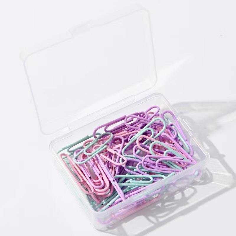 

Macaron Color Paper Clips 28mm Decoration U-Pins for Office Supplies and Bookmarks 100 pcs