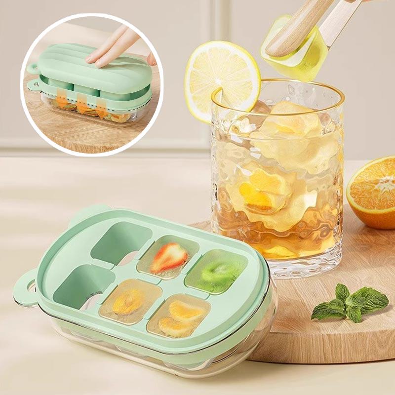 Mini Bear Ice Cube Silicone Mold Creative Press Easy Demolding Ice Cube Tray Diy Covered Ice Making Tool Kitchen Accessories