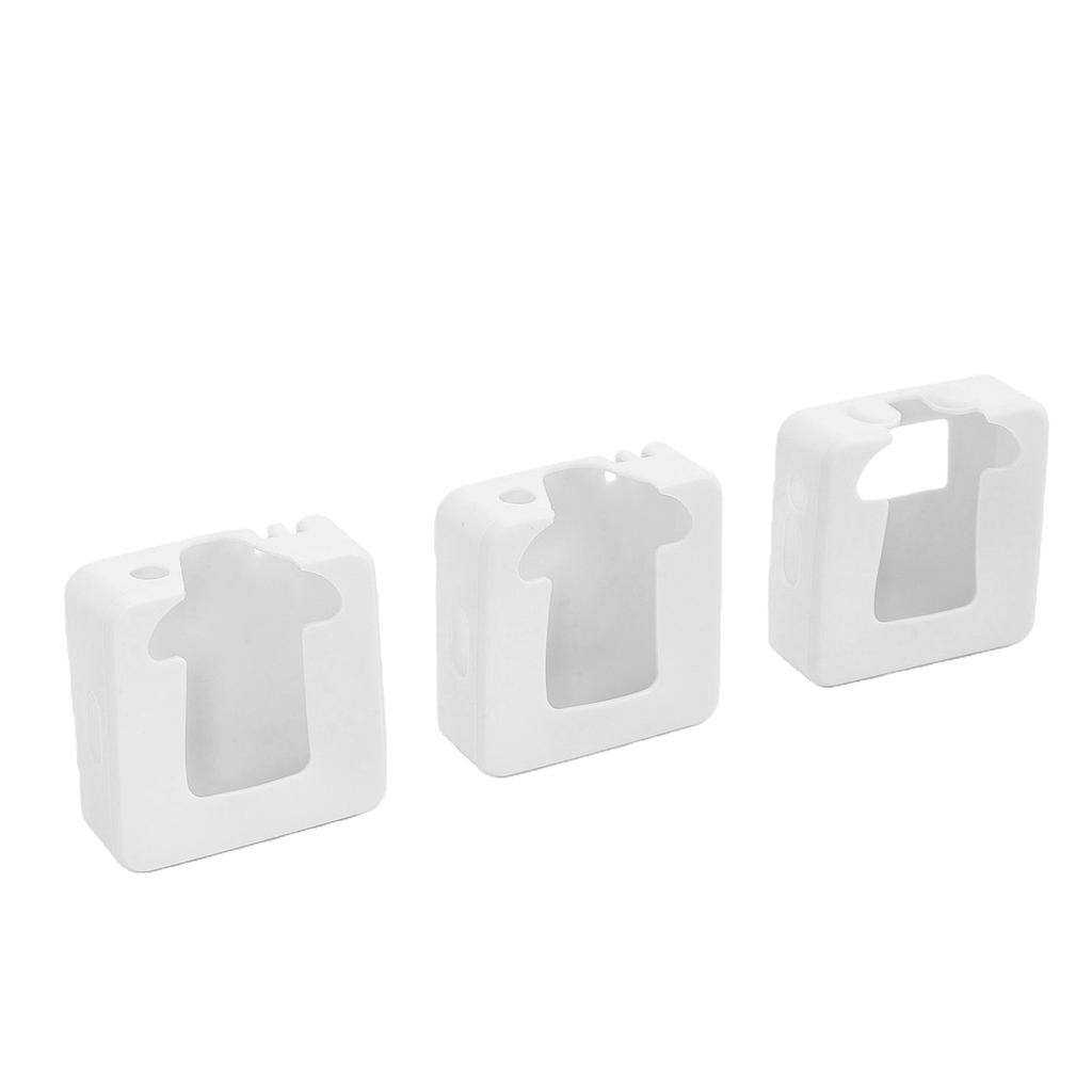 3PCS Silicone Protect Case Fit for RODE Wireless Go II Microphone System Shockproof Mic Protective Cover White