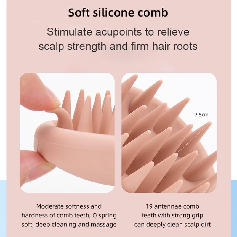 Soft Silicone Hair Shampoo Brush Scalp Massage Hairbrush Hair Care Tools Wet and Dry Shower Bath Spa Tools Holloween Gifts