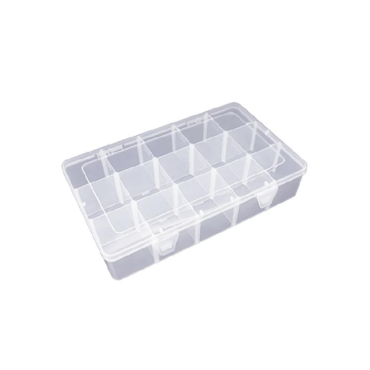15/28/36 Grid Clear Organizer Box with Adjustable Dividers Compartment Organizer 15 grid large