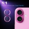 NORTHJO For iPhone 16/16 Plus Camera Lens Protector 3D CD Veins Integrated Clear Camera Lens Film