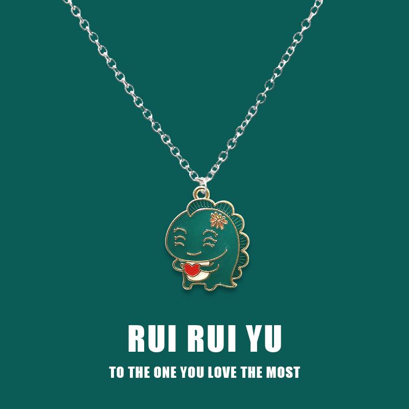 RUI RUI YU Little Monster Necklace Pendant Necklace for Women Men Girlfriend Couple Lover Jewelry Gift