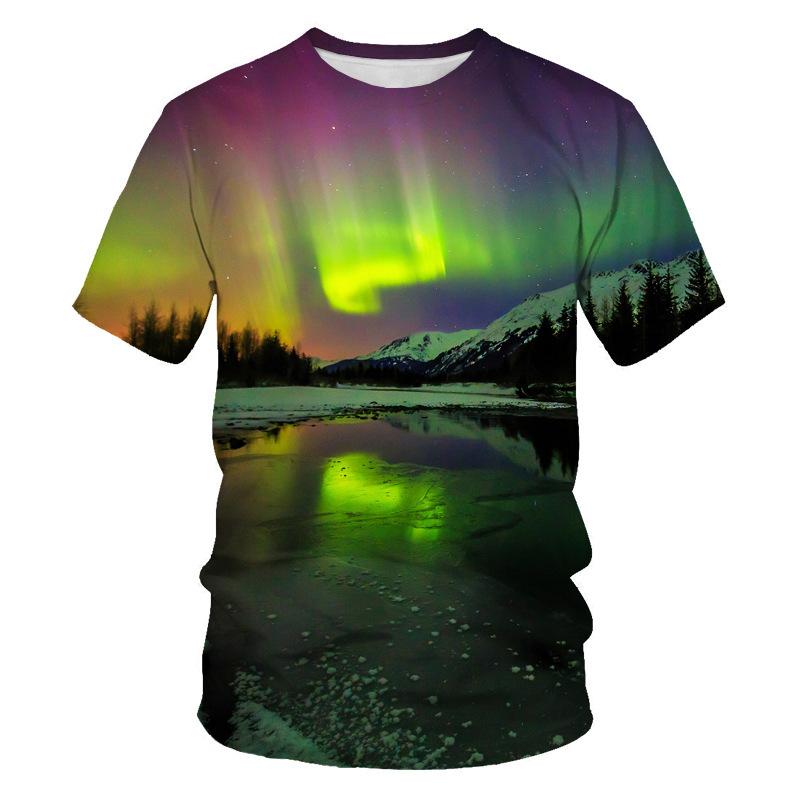 

Летняя мужская футболка с 3D принтом, футболки «Космическое звездное небо», свободные топы с круглым вырезом и короткими рукавами для мужчин