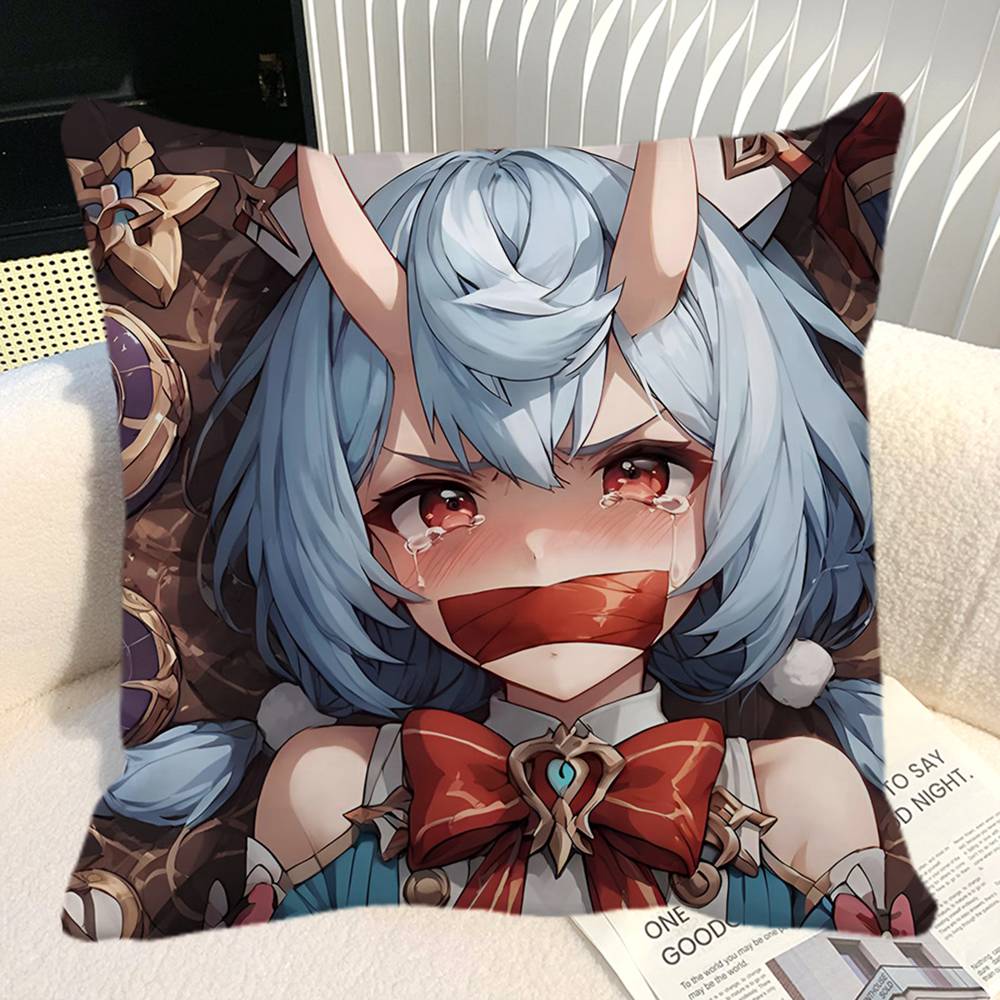 Game Genshin Impact Sigewinne Pillow Case Square Pillow Bedroom Sofa Leisure Comfort Cushion Car Home Decoration