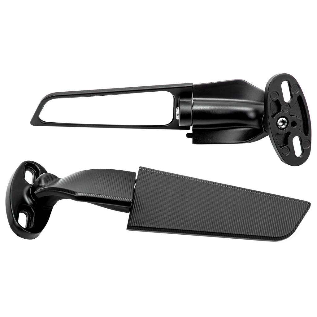 2pcs Motorcycle Rearview Mirror Adjustable Rotating Wind Wing Mirror Replacement for Ninja 250 300