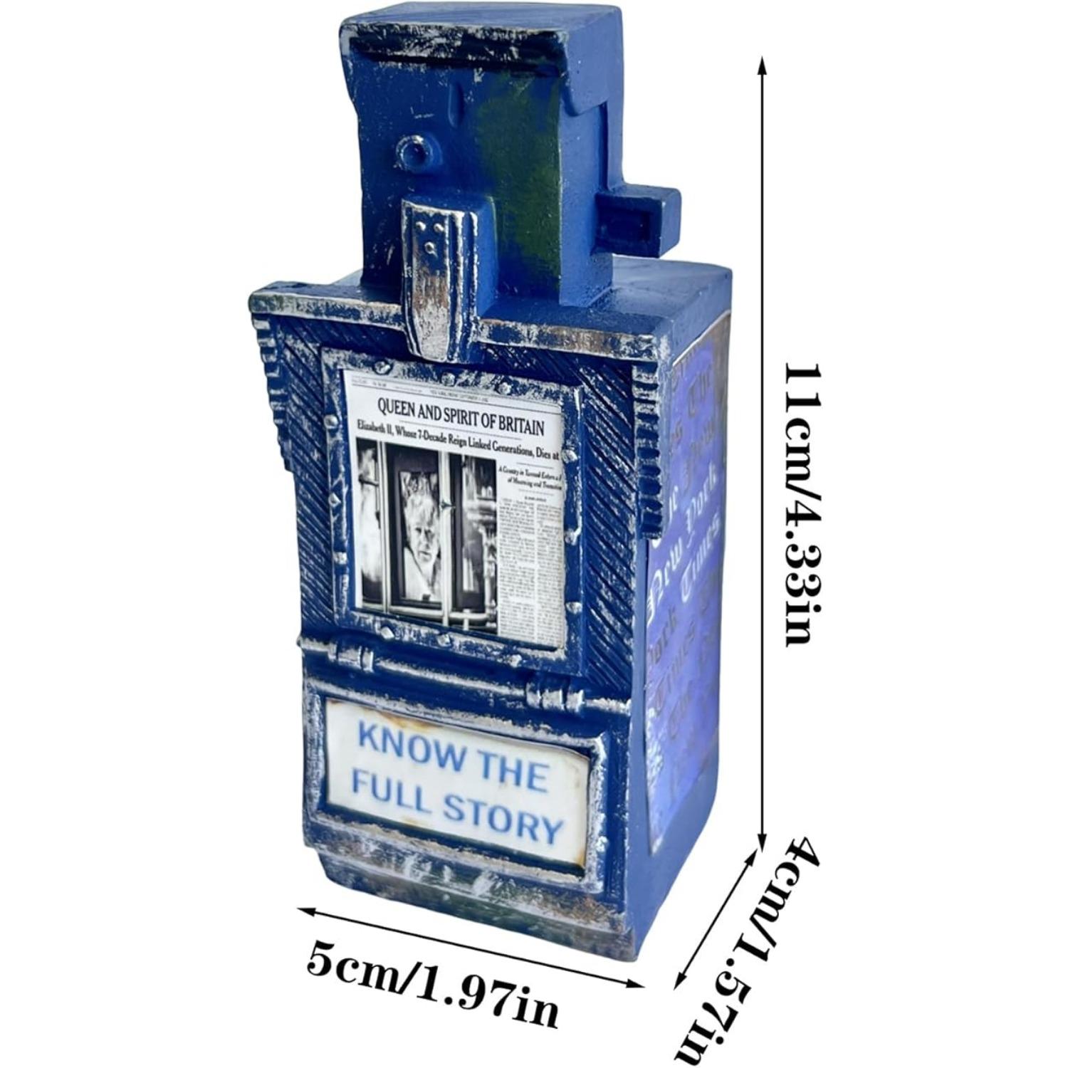 

Миниатюрный американский таксофон в 1:Масштаб 12, Миниатюрный телефонная будка в винтажном стиле, модель почтового ящика, коллекция для украшения сцены, миниатюрная мебель для кукольного домика Newspaper Box