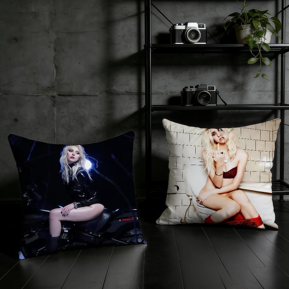 Actor Model TTaylor Momsen Cushion Cover Birthday Anniversary Gifts Double Sided Printed Zipper Cushion Cover Soft Skin Bedding