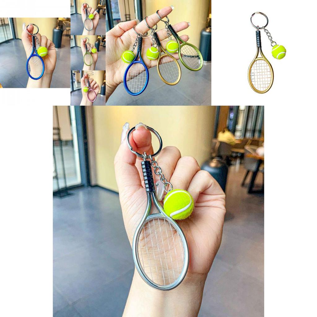 Charmanter Metall-Tennisschläger-Schlüsselanhänger Stilvolles Sportgeschenk Perfekt für alle Anlässe