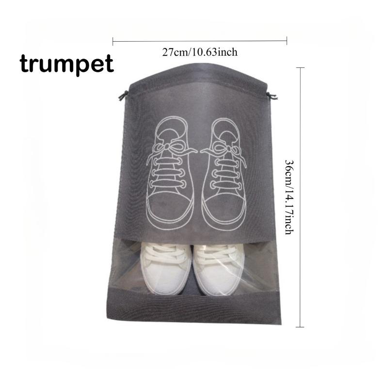 10Pcs/15Pcs/20Pcs Thick Non-woven Dustproof Shoe Bag,moistureproof Dirt Proof Drawstring Bag, Household Travel Shoe Storage Bag