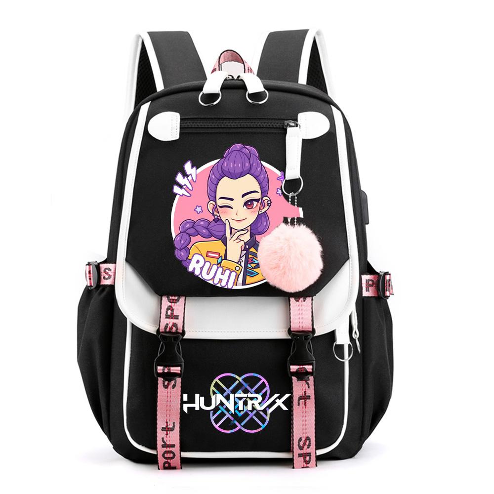 Anime Cartoon K-Pop Printed Backpack Schoolbag for Teenager Student Girl Boy Bookbag Large Capacity Waterproof Travel Bag Kid Gift Rucksak