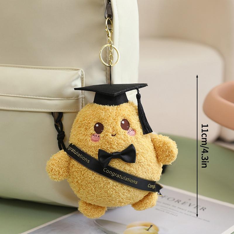 Cute Plush Graduation Keychain Kawaii Bag Charm Accessory Ideal Gift For Graduation Party Favors