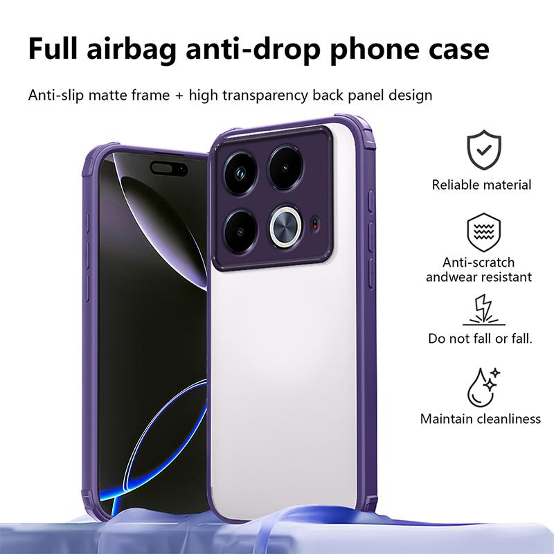 Dla Infinix Note 40 Nowe Przezroczyste Pancerne Wstrząsoodporne Etui Dla Infinix Note 50 Pro Plus Ochrona Obiektywu Aparatu Pokrowiec Note 30 Pro
