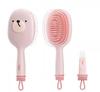 Hairbrush with Air Scalp Bear with Cleaning Cushion, Massage, Design, Pink, Women's, Brush, Tangle-Free, Anti-Static