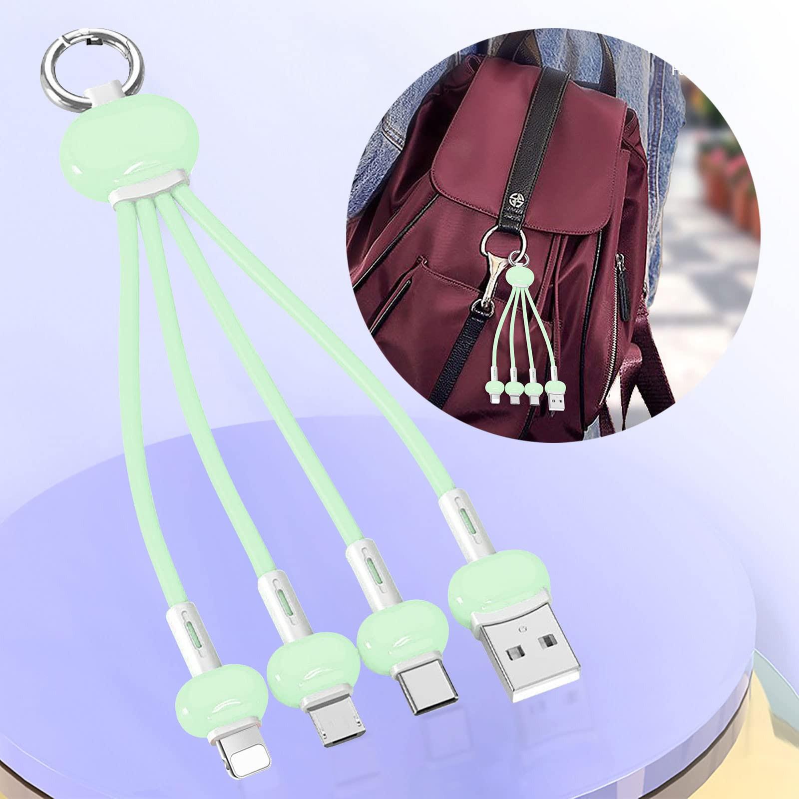 

Силиконовый брелок для ключей, кабель для передачи данных, линия, подходящая для кабеля для передачи данных типа C One Drag Three, для быстрой зарядки One Size зелёный