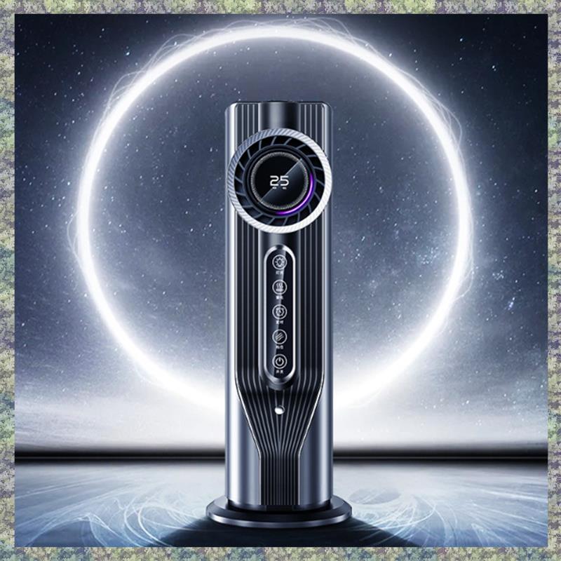 WON Bedroom Tower Fan Silent USB Water Cooling Fan Portable Water Mist Humidification Water Cooling Fan Desktop Air Cooler White