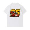 Men's 100% Cotton Crew Neck Short Sleeve T-Shirt, Cool 95 Racing Car Print Casual Comfortable Tee, Soft Breathable Summer Daily Wear Top for Racing Lo