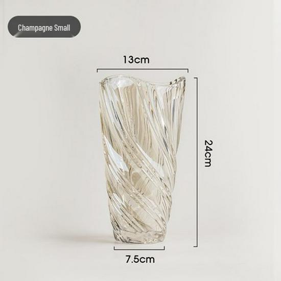 High-End Transparent Glass Crystal Vase for Fresh Flower Arrangements