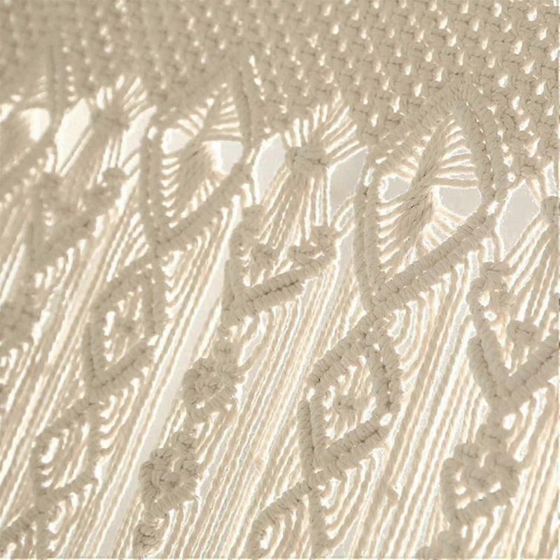 Large Handmade Macrame Cotton Wall Hanging Tapestry for Wedding Backdrop, Indoor/Outdoor Curtain - 90*180cm