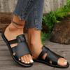 Sommer Einfarbig Flache Sandalen Popula 2024 Zehenfrei Outdoor Hausschuhe Strand Damen Schuhe Übergröße Zapatos De Mujer Pantoletten Absätze