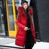 Autumn and Winter New Women's Clothing Long Cotton Clothing Hooded Big Fur Collar Down Cotton Cotton Clothing Women's Clothing
