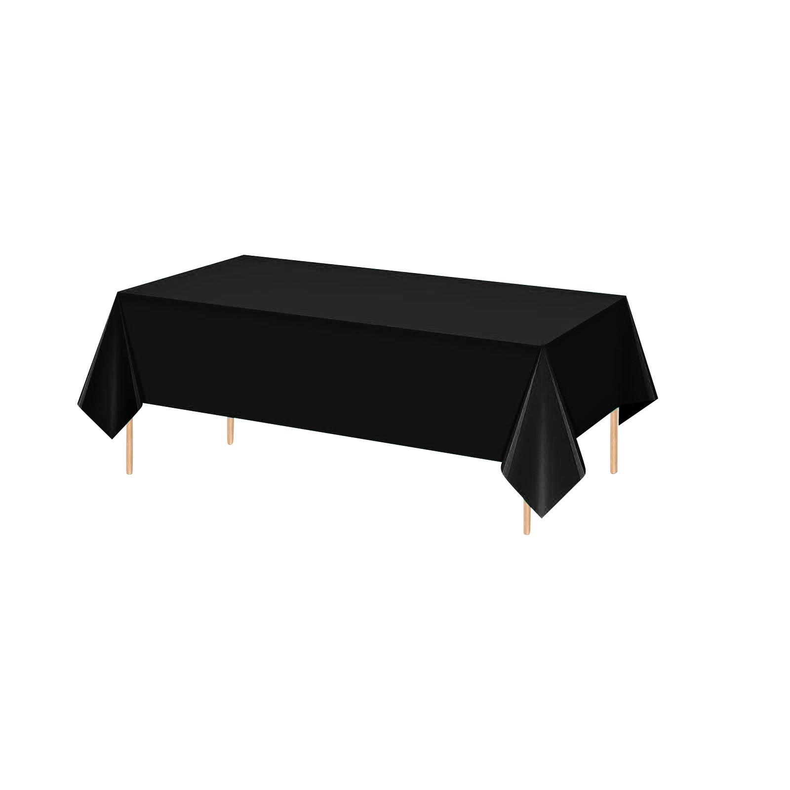 

Одноразовая утолщенная пластиковая прямоугольная скатерть PEVA для вечеринок One Size чёрный