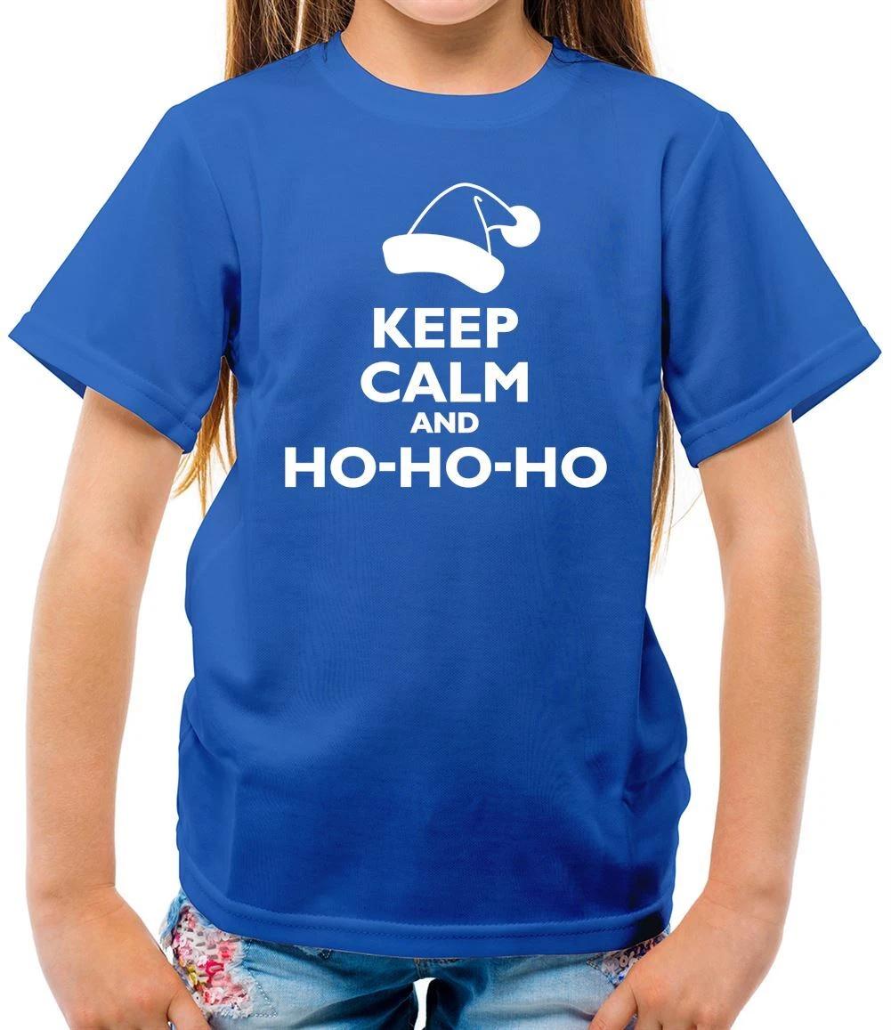 Keep Calm and Ho Ho Ho - Kids T-Shirt - Santa Christmas Xmas Funny Secret 100