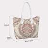 Vintage Floral Large Shoulder Tote Bag for Daily Commute Shopping Casual Carry Purse