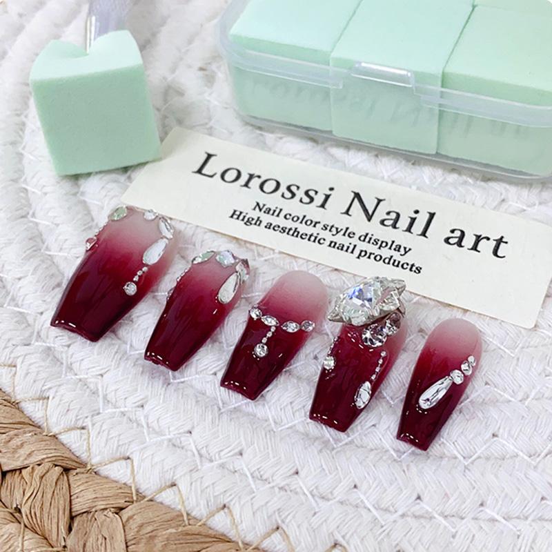 2Cm/0.79In Soft Nail Art Sponge 9Pcs/Box Nail Stamper Gradient Effect Painting Gel Halo Dyeing Tool Brush Diy Manicure Salon