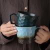 Ceramic Hanging Ear Coffee Cup, Japanese Vintage Handmade Stoneware, Household Large Capacity Water Cup, Mug Teacup