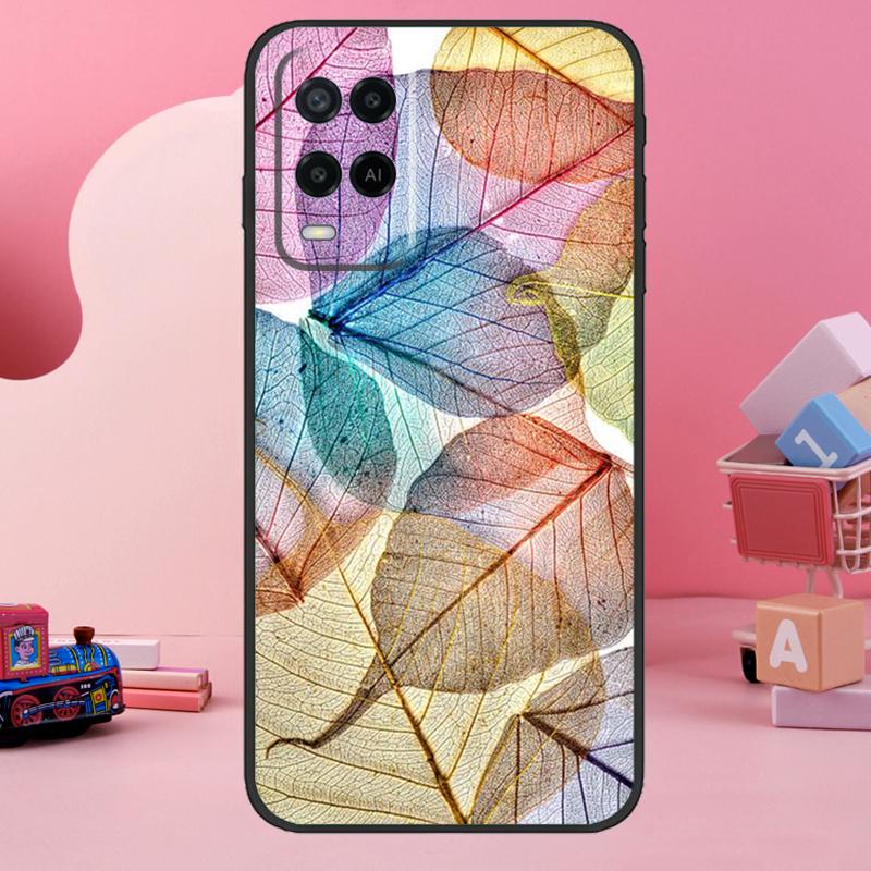 Colorful Leaves Case For Oppo A74 A94 A54 A17 A57 A77 A76 A16 A96 A18 A60 A80 A40 A38 A58 A78 A98 A15 A5 Pro