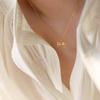 Titaniums Steel Necklace Beaded Chain Necklace Bowknot Charm Necklace Multifuntional Neck Jewelry Suitable for Daily