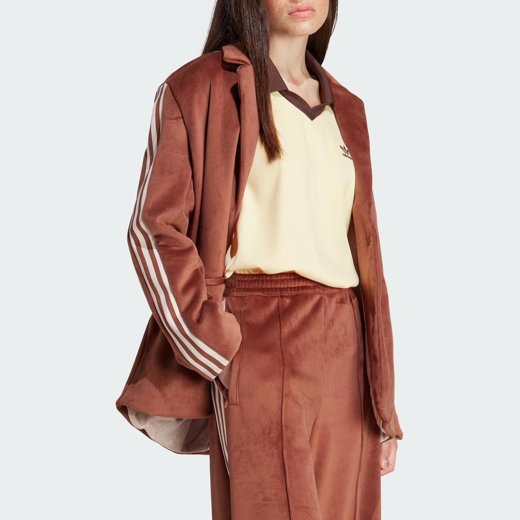 Adidas Originals 3-Stripes Satin Sleeve T-Shirt Women Yellow IT9835