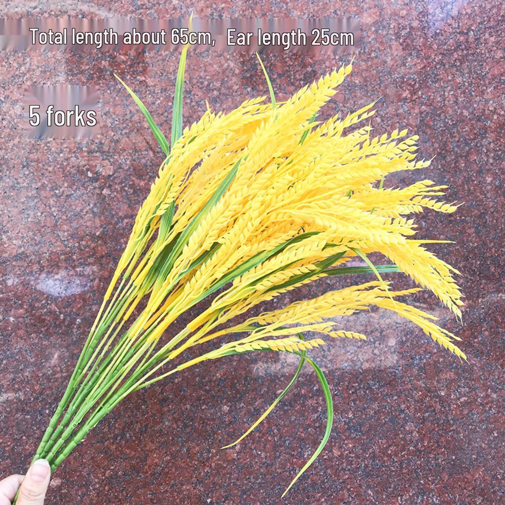 Plastic Wheat Ears Artificial Flowers for Outdoor Decoration and Play Props