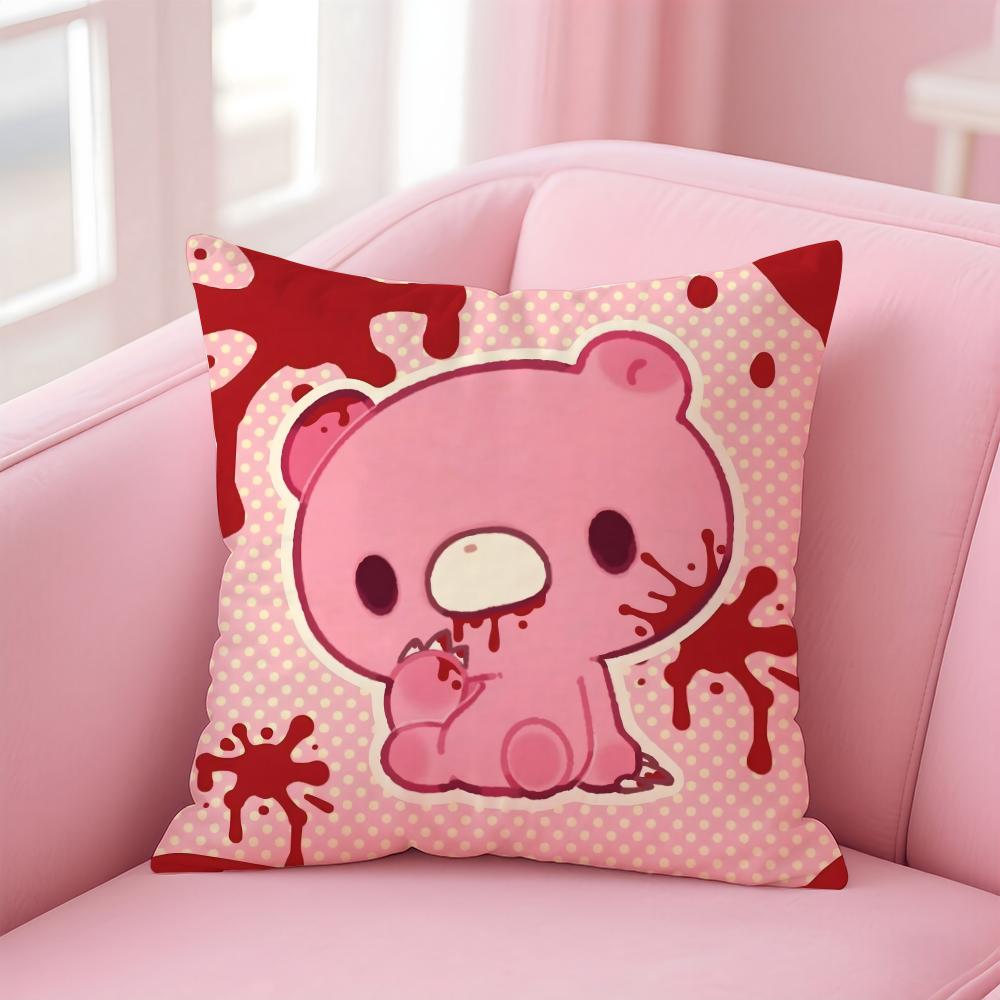 Cartoon G-GloomyS Bear Cushion Cover Home & Car Multi-Scene Pillow Cover - Reversible, Soft & Durable for Daily Use