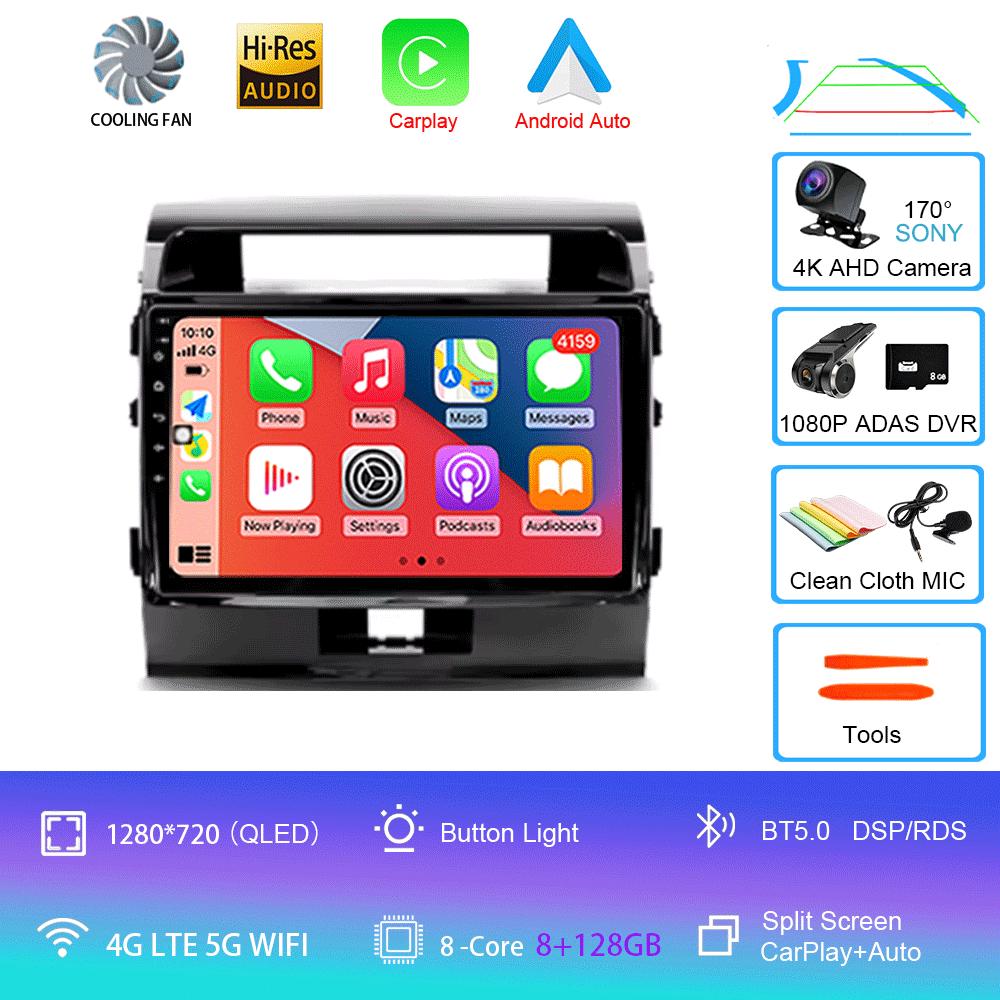 10.1 Inch Android For Toyota Land Cruiser 200 2007 - 2015   Car Radio Multimedia Player Navigation GPS Wireless Carplay DSP Wifi