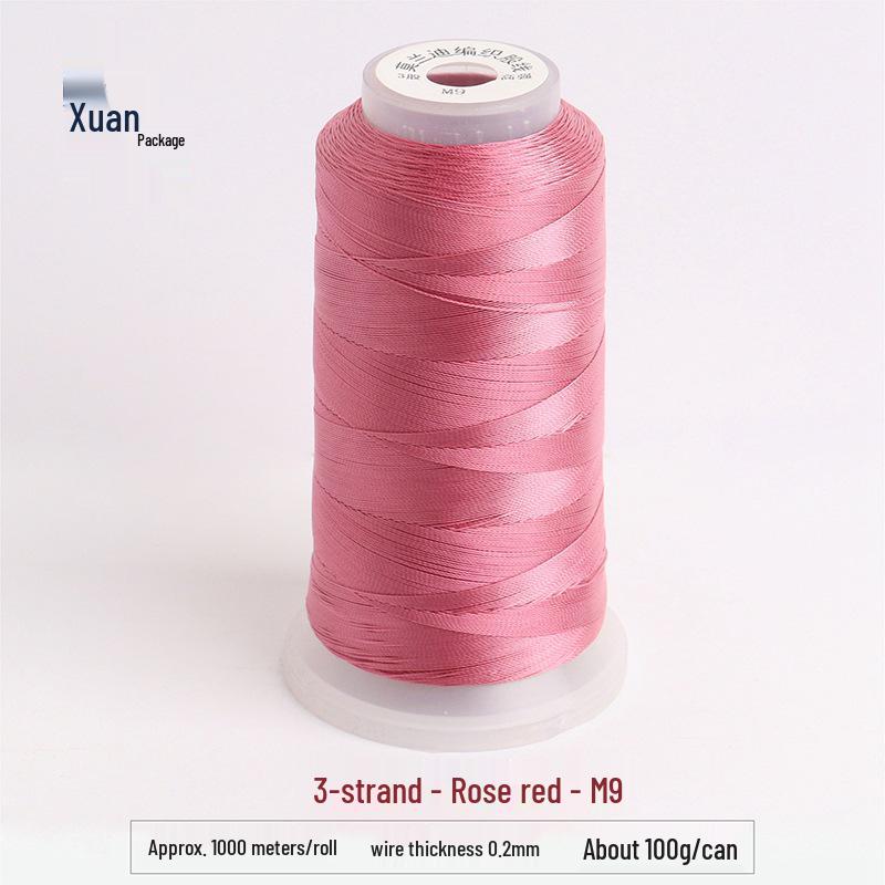 Morandi 3-Strand Hand-Woven Tassel Thread Bracelet DIY Kit 01