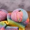 Handmade Gradient Color Glazed Cloud Dyed Acrylic Cotton Blend Knitting Yarn Eco-Friendly Recycled OE Technics Super Soft Sewing