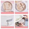 Box für Damen Mädchen Tragbar Schmuck, Ohrringhalter und Ringaufbewahrung Etui Organizer
