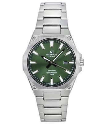 Edifice Sapphire Crystal Analog Stainless Steel Green Dial Quartz EFR-S108D-3A 100M Men's Watch