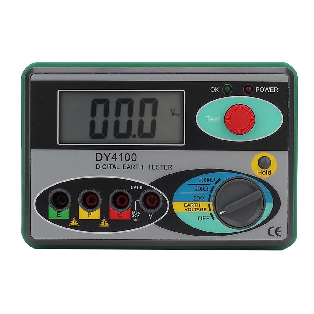 DY4100 Digital LCD Screen Display Earth Ground Resistance Tester Measuring Meter