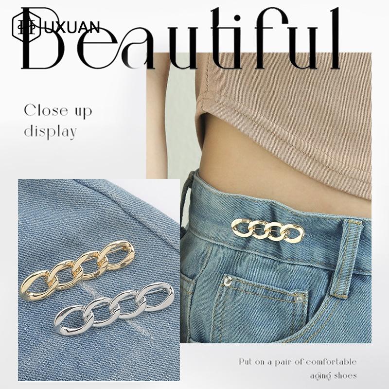 Eenvoudige afneembare broekclips Verstelbare taillegesp Nagelvrije metalen pinnen Knop voor meisjes Jeans Taillespanner