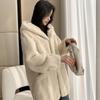 Women'S Fashion Faux Fur Hooded Long Coat Autumn And Winter Casual Warm Jacket