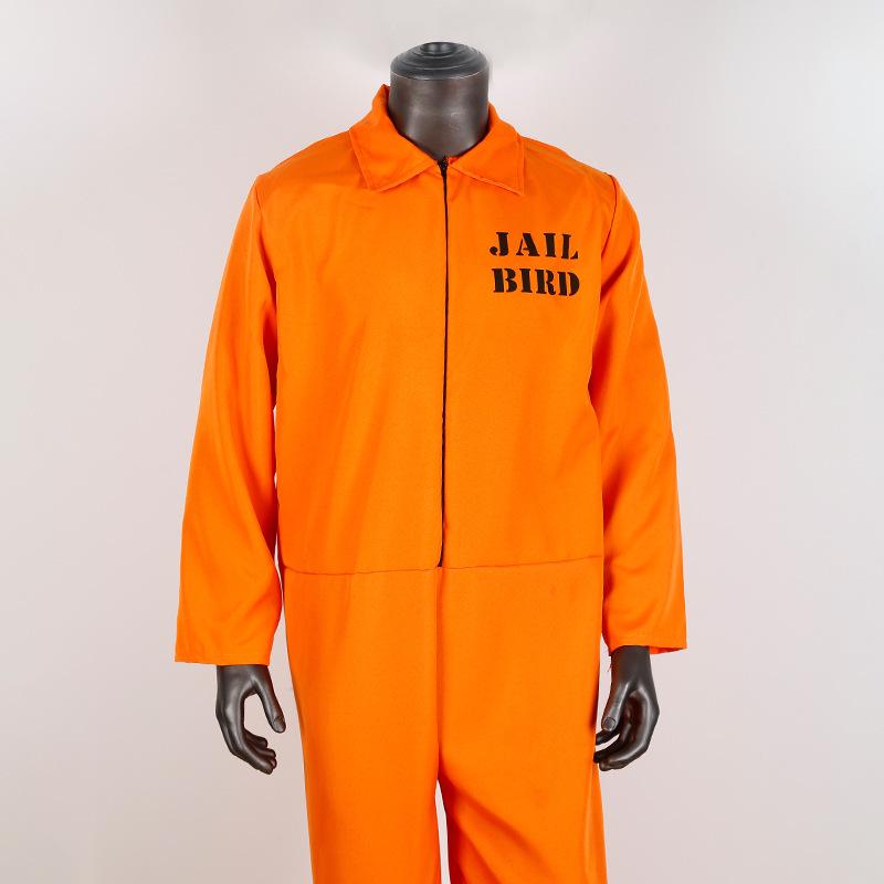 Cross-Border Orange Prisoner Costume for Men - Halloween Cosplay
