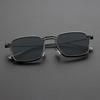Photochrome Blaulichtfilterbrille Klassischer quadratischer Metallrahmen Damenmode Computer Business Brille