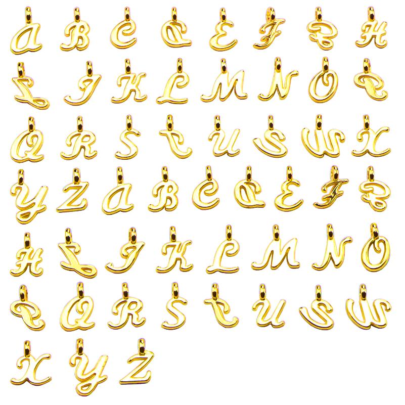 26pcs English Alphabet Letter Charm Initial Charms Pendants For Women Man DIY Jewelry Making Necklace Fashion Jewelry Components