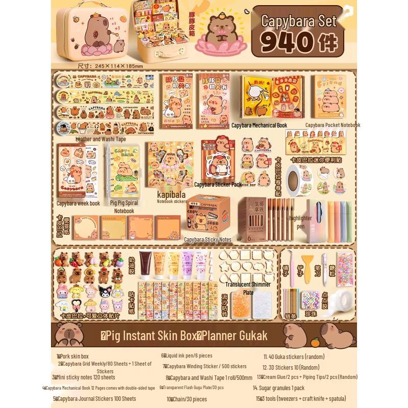 DIOMMELL Capybara DIY Gooka & Sticker Craft Kit