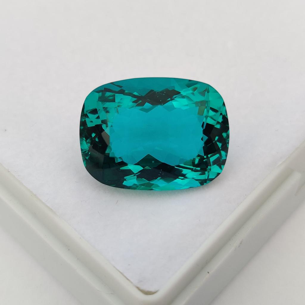 Cushion Cut Natural Glass Stone, Faceted Loose Stone, 31.65 Carat, 23x17x13 Size Stone.