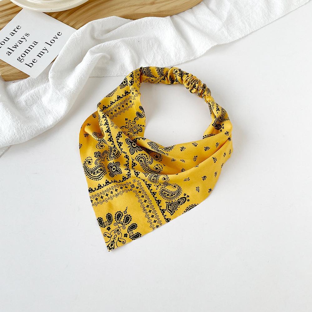 Baumwolle Damen Haarband Neu Cashewnuss Design Stirnband Baumwolle und Hanf Seidenschal Retro Künstlerisch Dünnes Lässiges Haarband