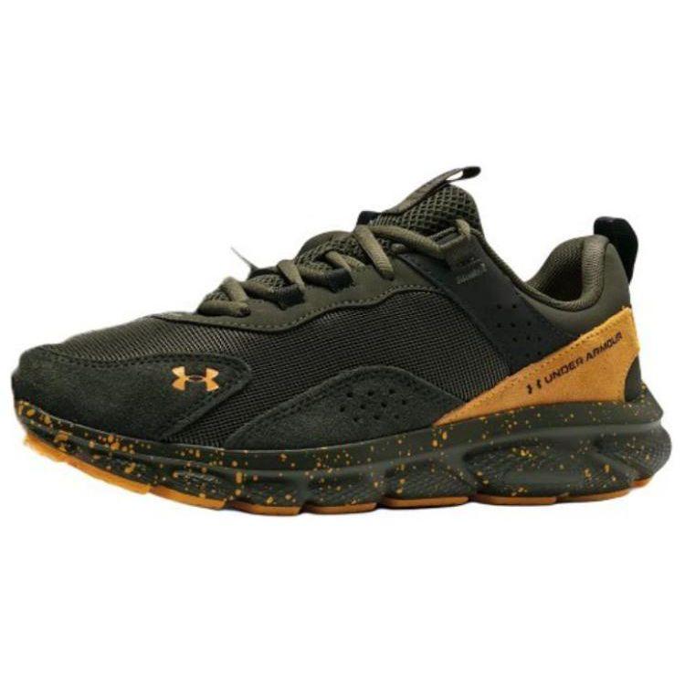 Under Armour Charged Verssert Comfortable Versatile Lightweight Fabric Synthetic Leather Low Top Training Running Shoes Men Sneaker Green 3026808-302
